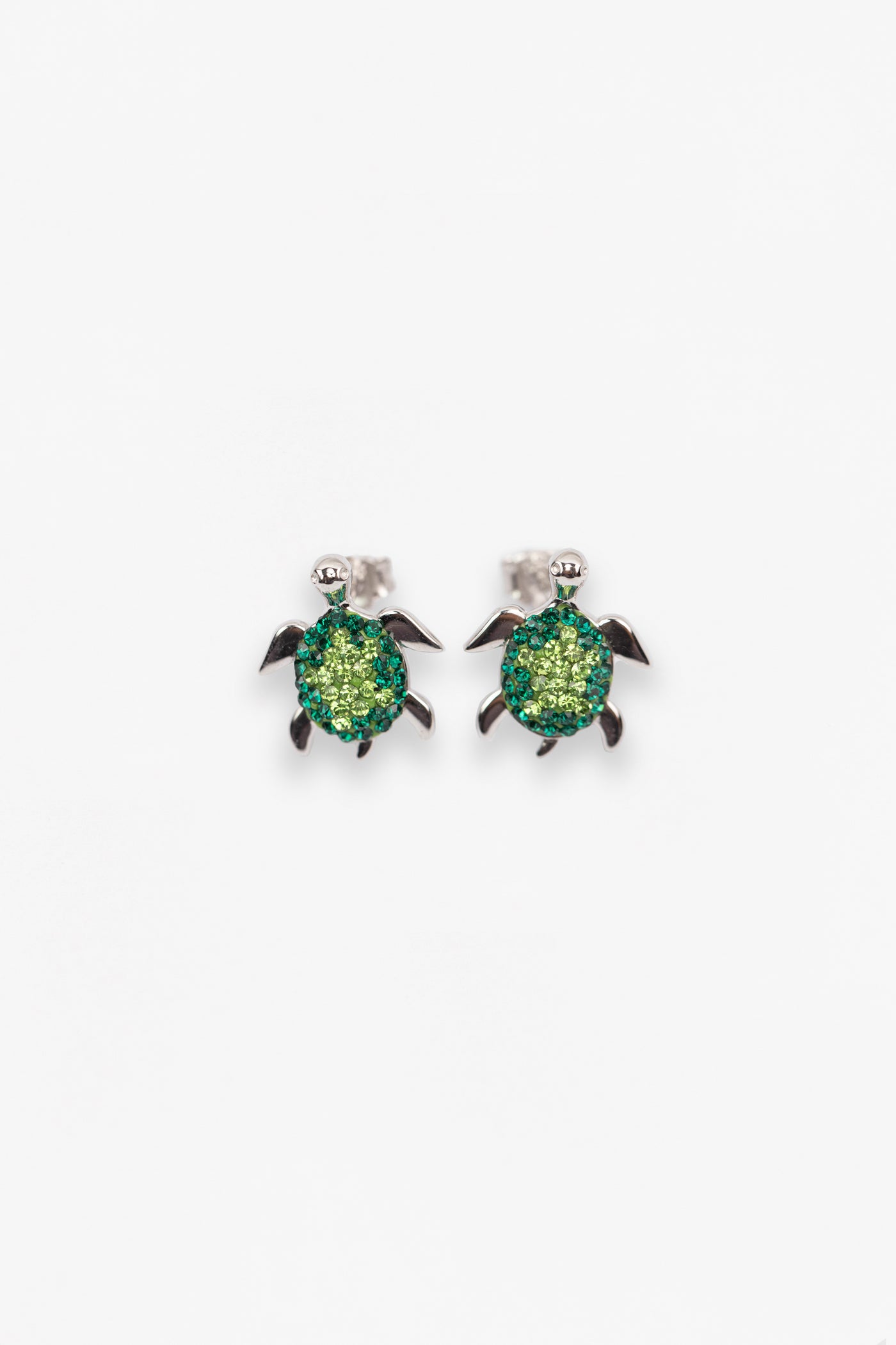 Turtle Crystal Sterling Silver Earrings | Annie and Sisters