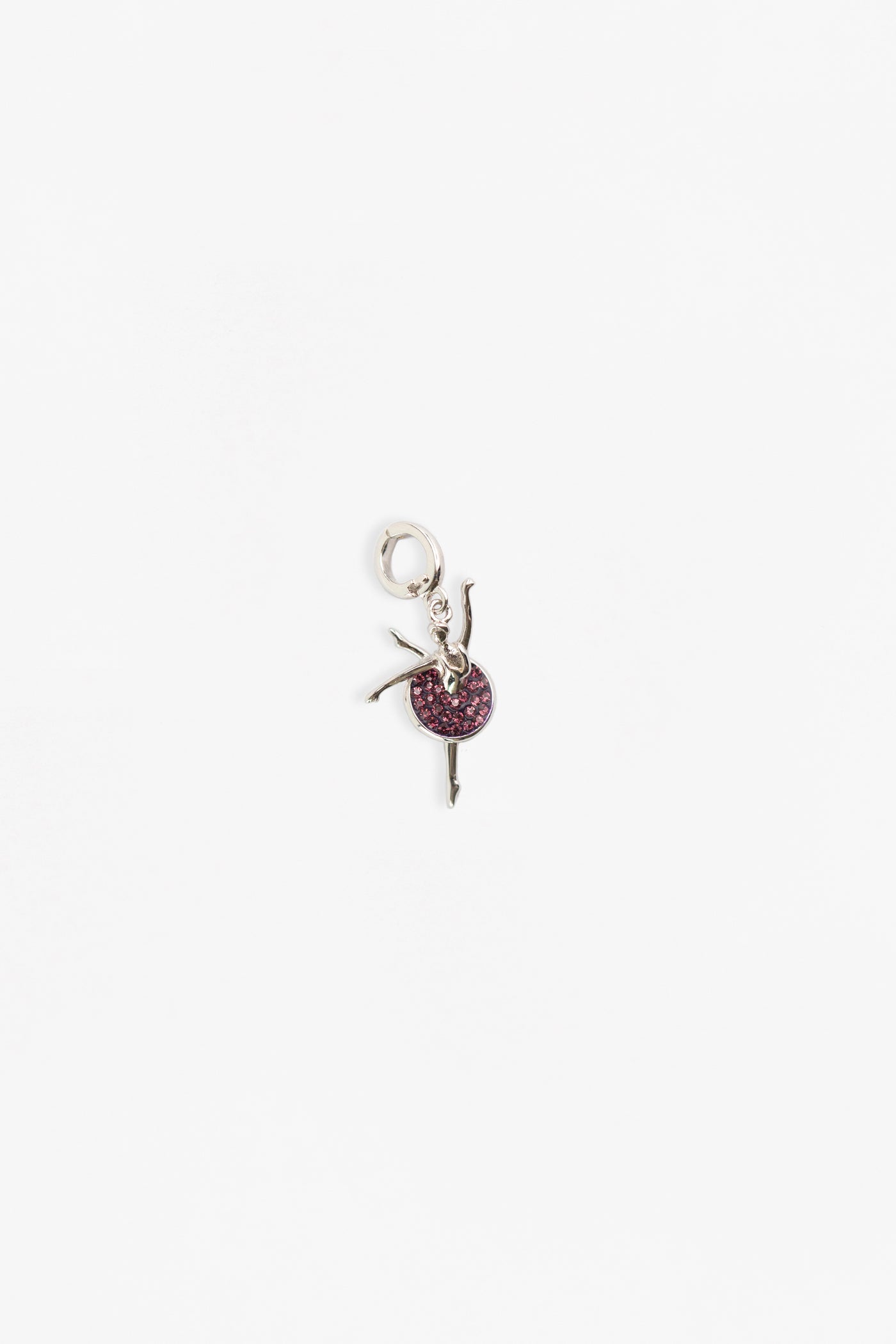 Ballerina in Arabesque Pose Crystal Sterling Silver Charm | Annie and Sisters