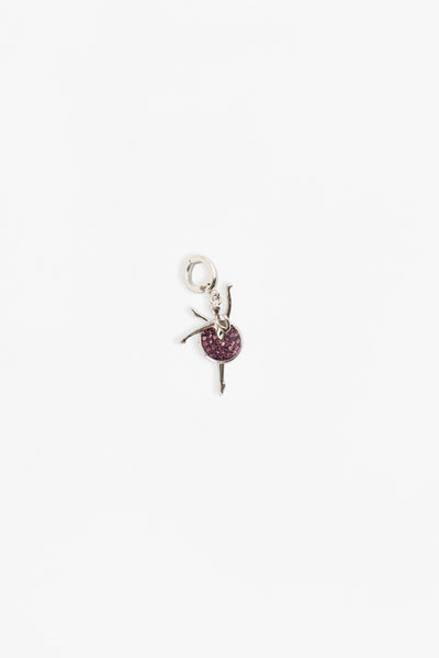 Ballerina in Arabesque Pose Crystal Sterling Silver Charm | Annie and Sisters