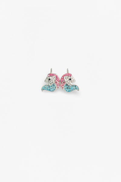 Crystal Unicorn Sterling Silver Stud Earrings | Annie and Sisters