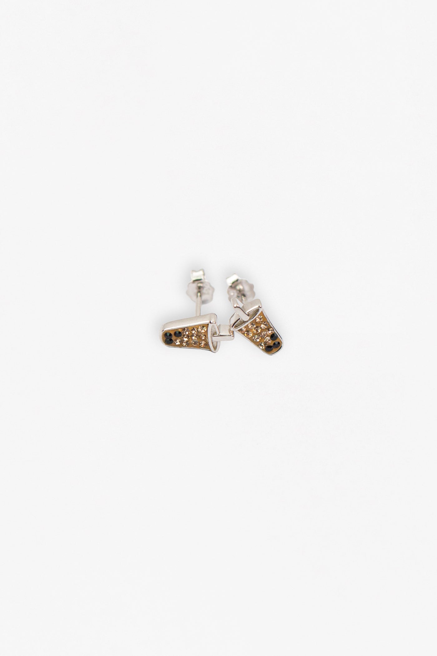 Boba Tea Crystal Silver Stud Earrings | Annie and Sisters