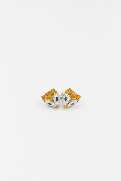 Fox Crystal Silver Stud Earrings | Annie and Sisters | sister stud earrings, for kids, children's jewelry, kid's jewelry, best friend