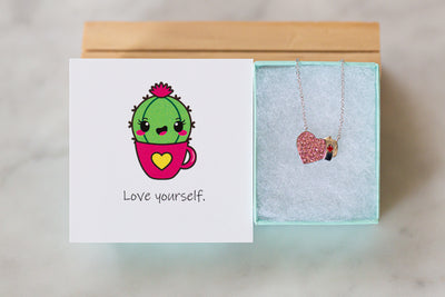 "I Heart Nurse" Heart Crystal Silver Pendant Necklace