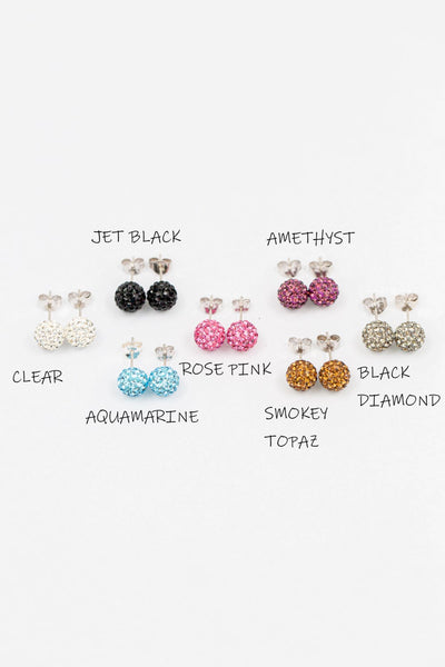 8mm Disco Ball Stud Earrings | Annie and Sisters | sister stud earrings, for kids, children's jewelry, kid's jewelry, best friend