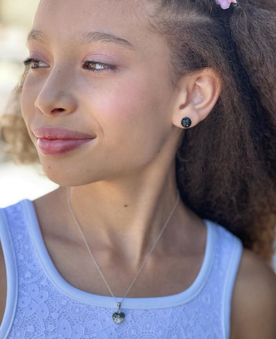 Black Ombre Crystal Heart Necklace | Annie and Sisters
