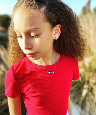 Red, White and Blue Star Stud Earrings and Necklace Set | Annie and Sisters