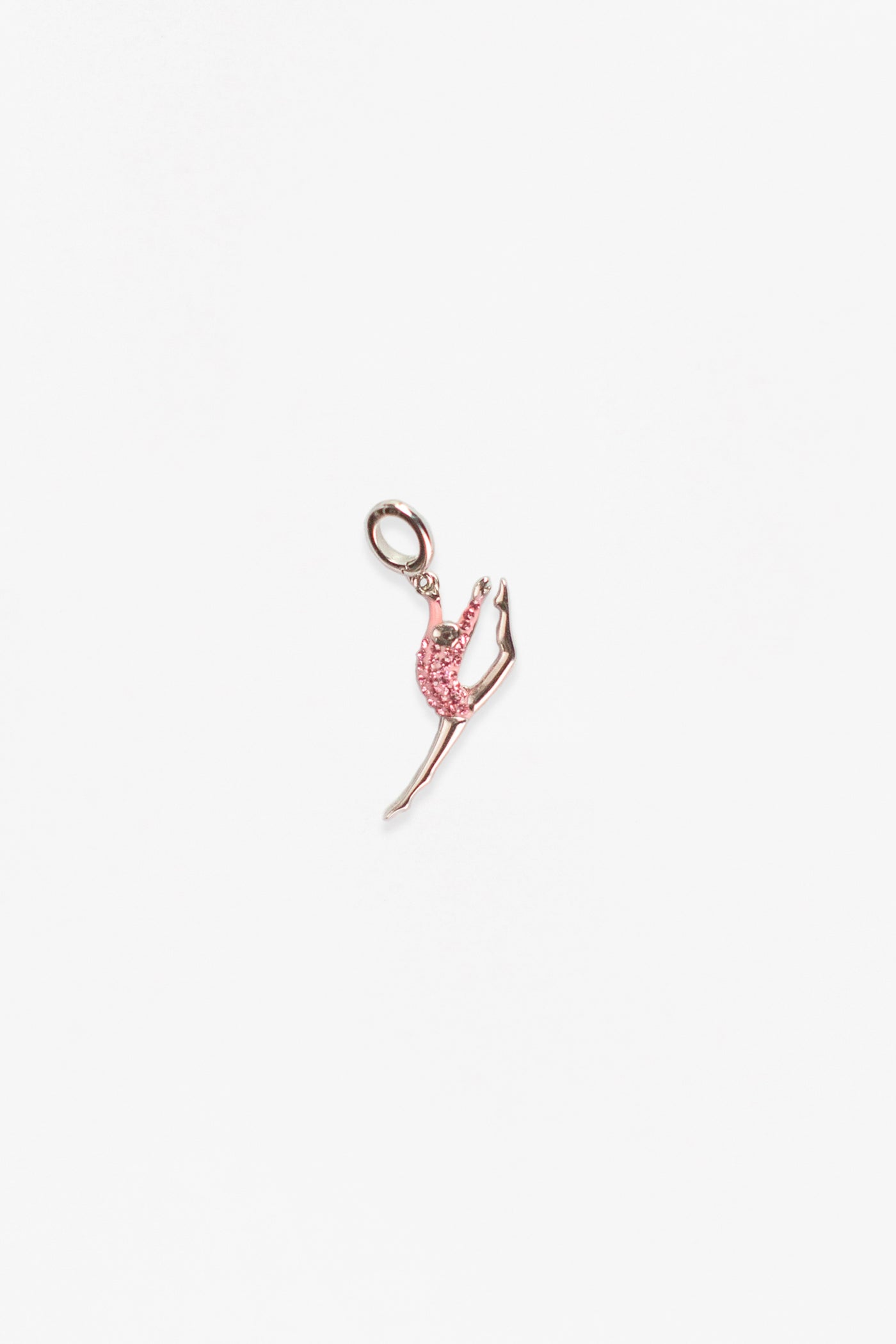 Gymnast Leap In Air Crystal Sterling Silver Charm | Annie and Sisters