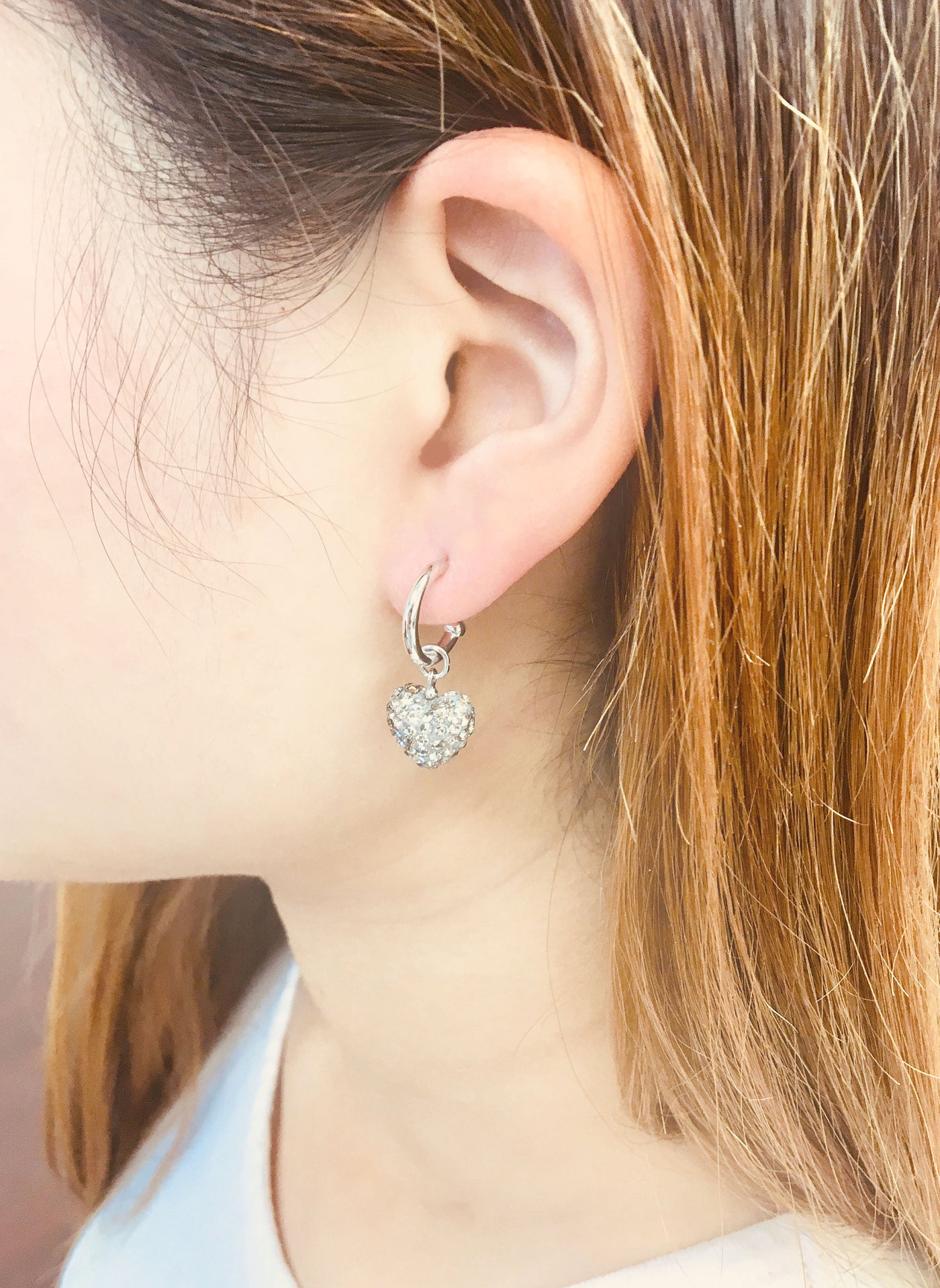 Charcoal Gray Swarovski Crystal Heart Earrings | Annie and Sisters