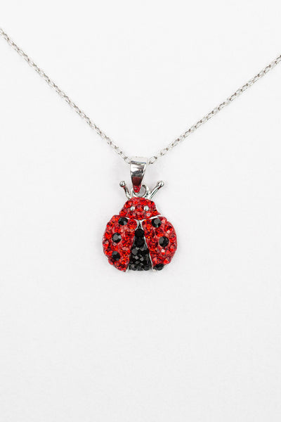 Red Crystal Ladybug Necklace | Annie and Sisters