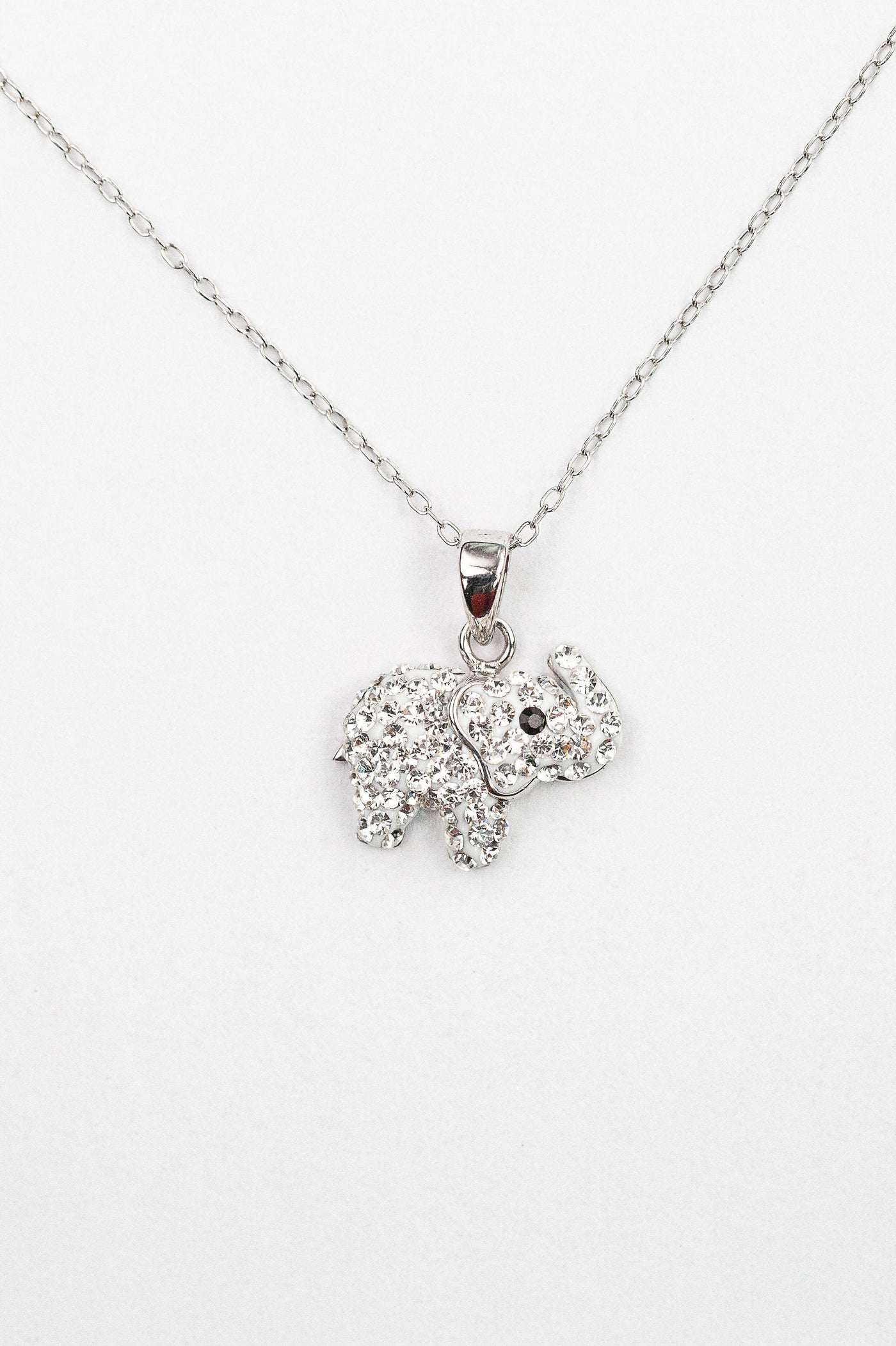 Clear Crystal Elephant Necklace | Annie and Sisters