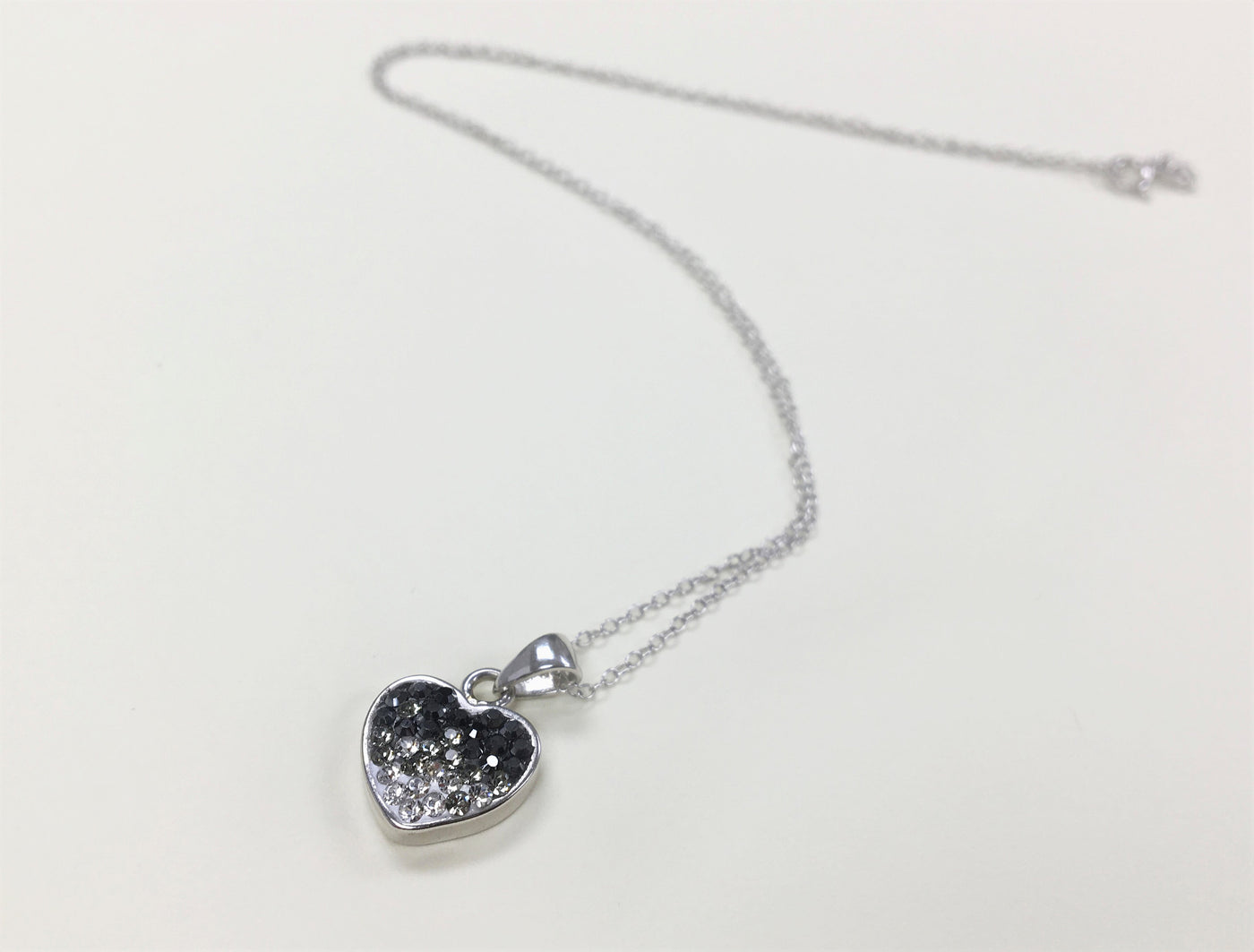 Black Ombre Crystal Heart Necklace | Annie and Sisters