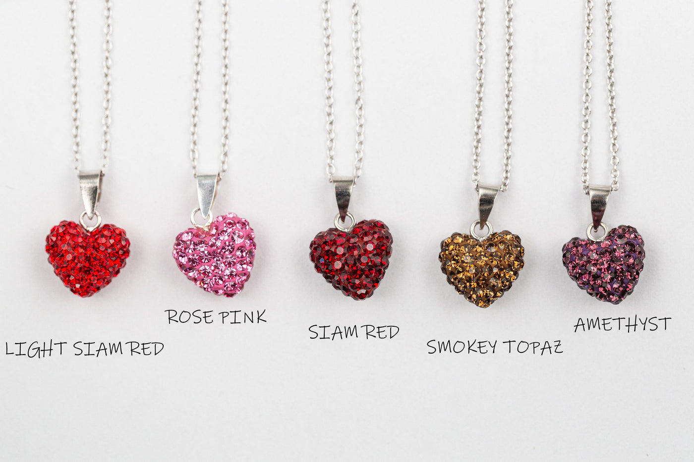 Crystal Pave Heart Sterling Silver Necklace | Annie and Sisters