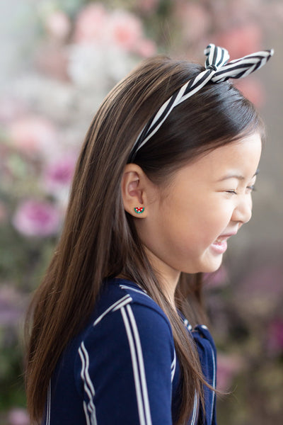 Watermelon Crystal Stud Earrings | Annie and Sisters | sister stud earrings, for kids, children's jewelry, kid's jewelry, best friend