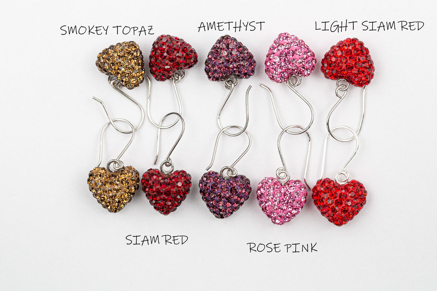 Swarovski Crystal Pave Heart Silver Earrings | Annie and Sisters