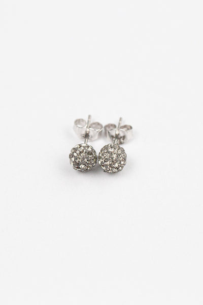 6mm Disco Ball Stud Earrings in Clear | Annie and Sisters | sister stud earrings, for kids, children's jewelry, kid's jewelry, best friend