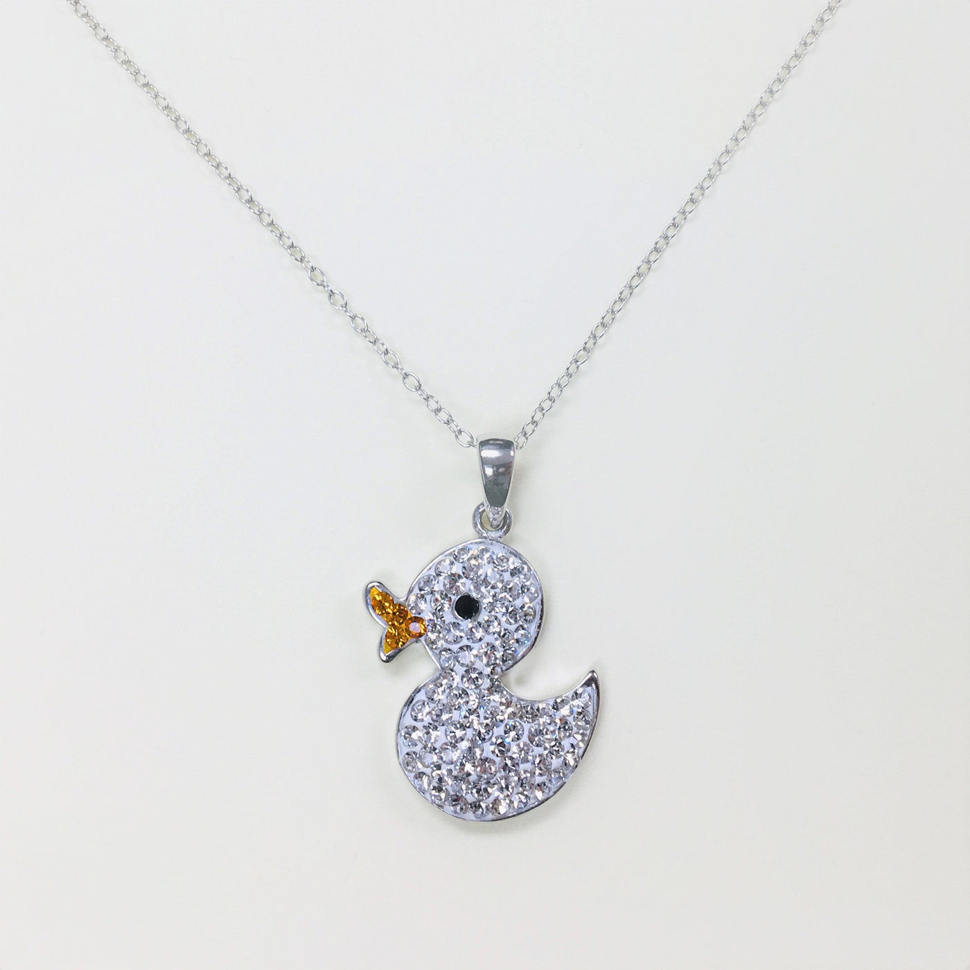Clear Crystal Duck Necklace | Annie and Sisters