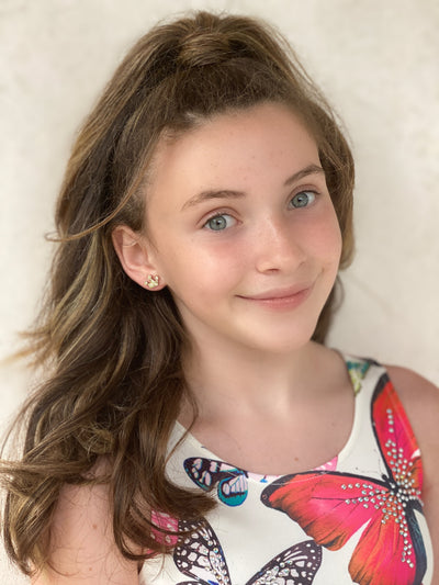 Crown Crystal Sterling Silver Stud Earrings | Annie and Sisters