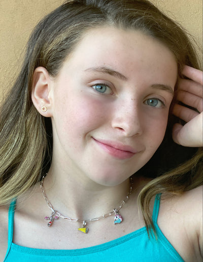 Oval Paper Clip Sterling Silver Necklace | Annie and Sisters